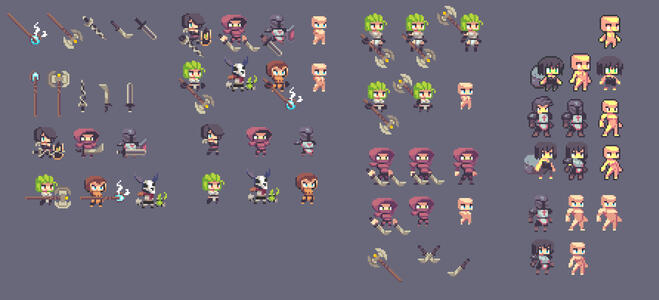 48x48 Fantasy Character Sprites